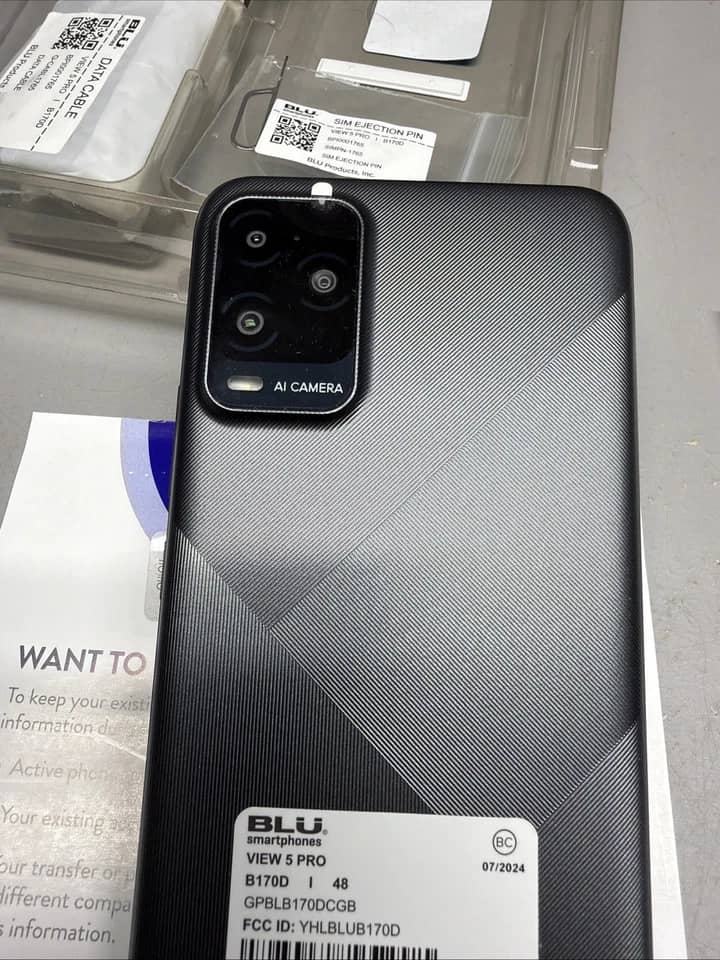 BLU View 5 Pro Cell Phones Gray 64GB Tracfone New