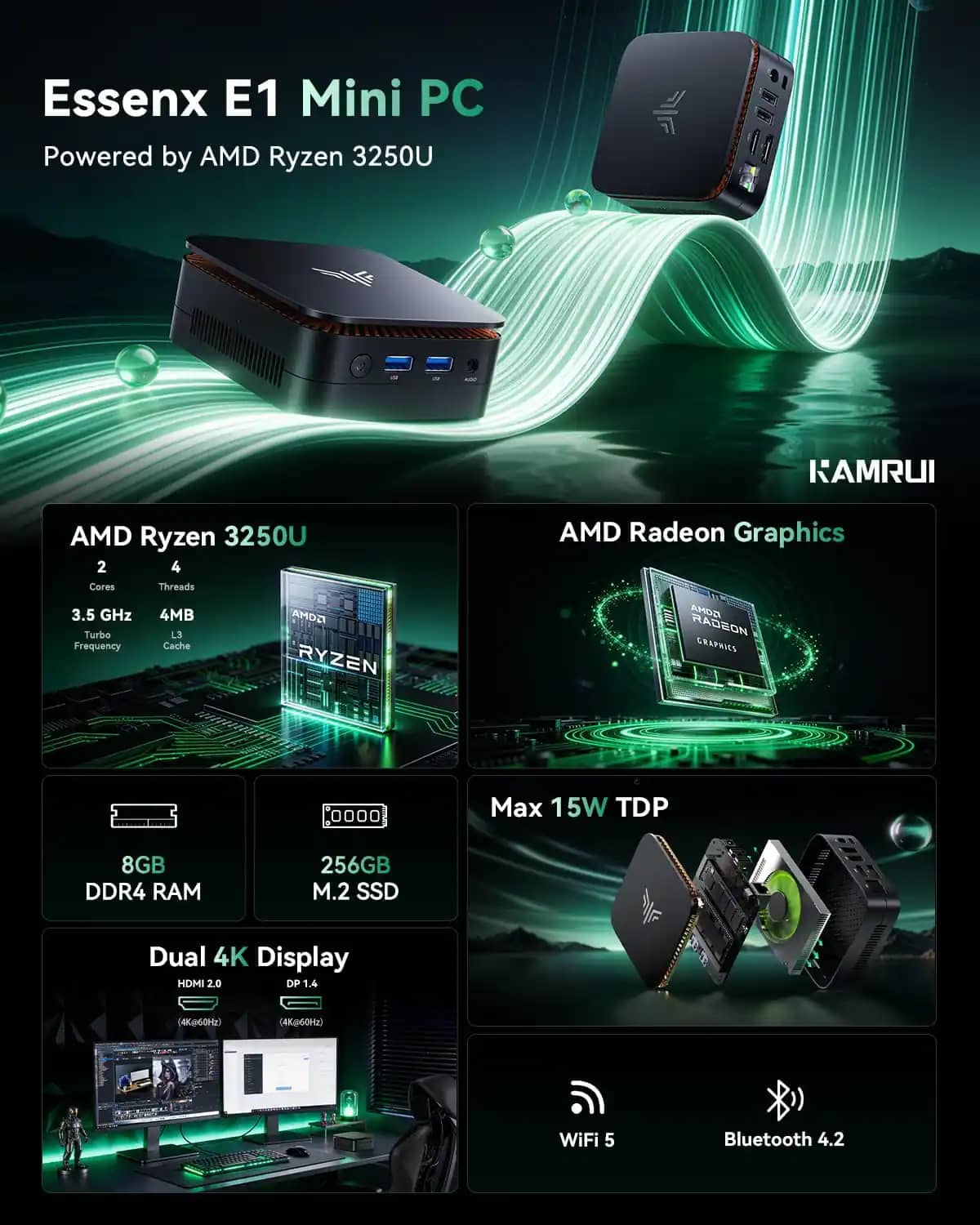 KAMRUI E1 Computers New