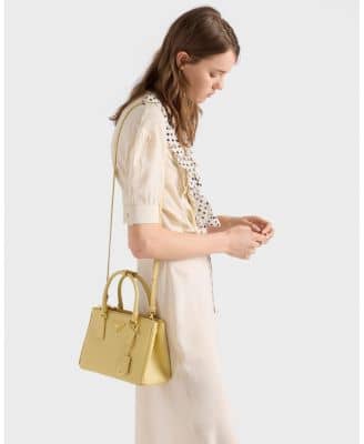 Prada Galleria Women's bags Mini Vanilla Saffiano Leather New