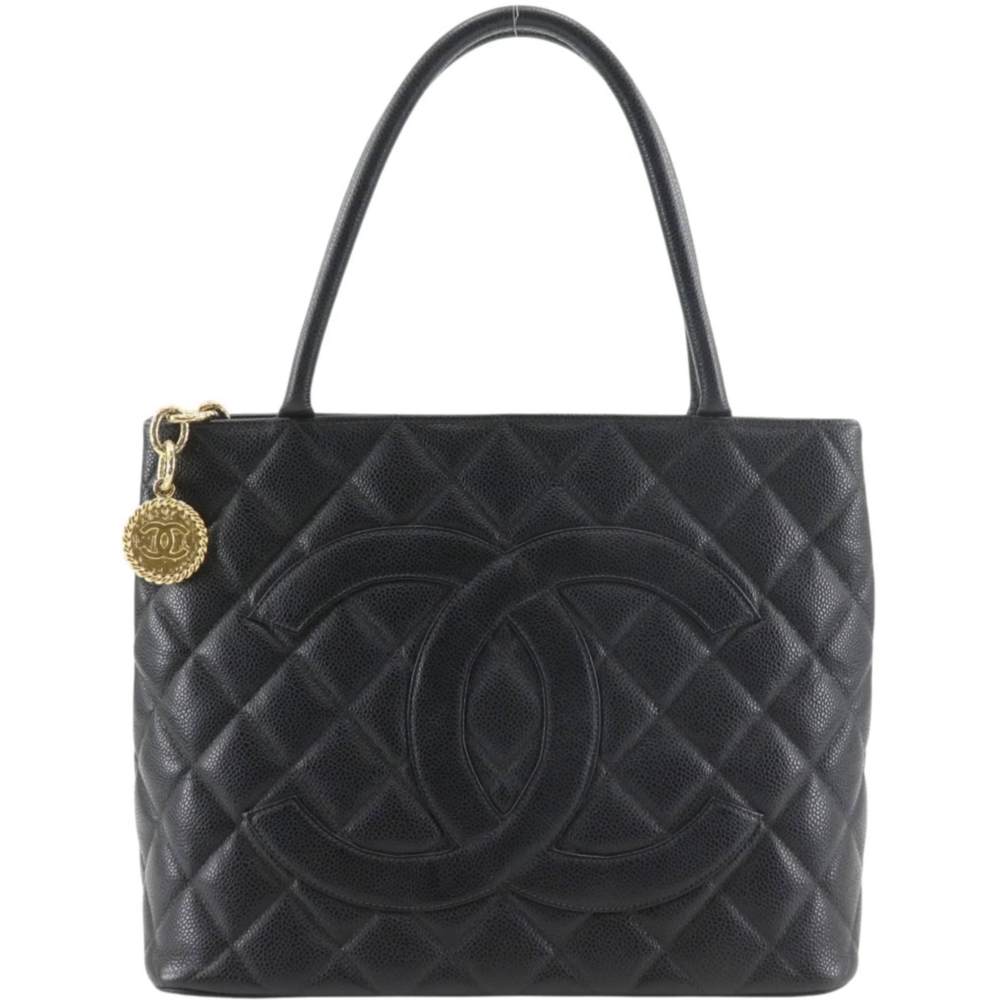 Chanel Medallion Tote Women's bags Black Quilted New