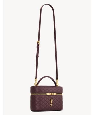 Saint Laurent Gaby Top Handle Women's bags Micro Black Lambskin Gold New