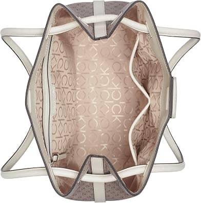 Calvin Klein Ash Tote Women's bags Silver Vegan Leather New