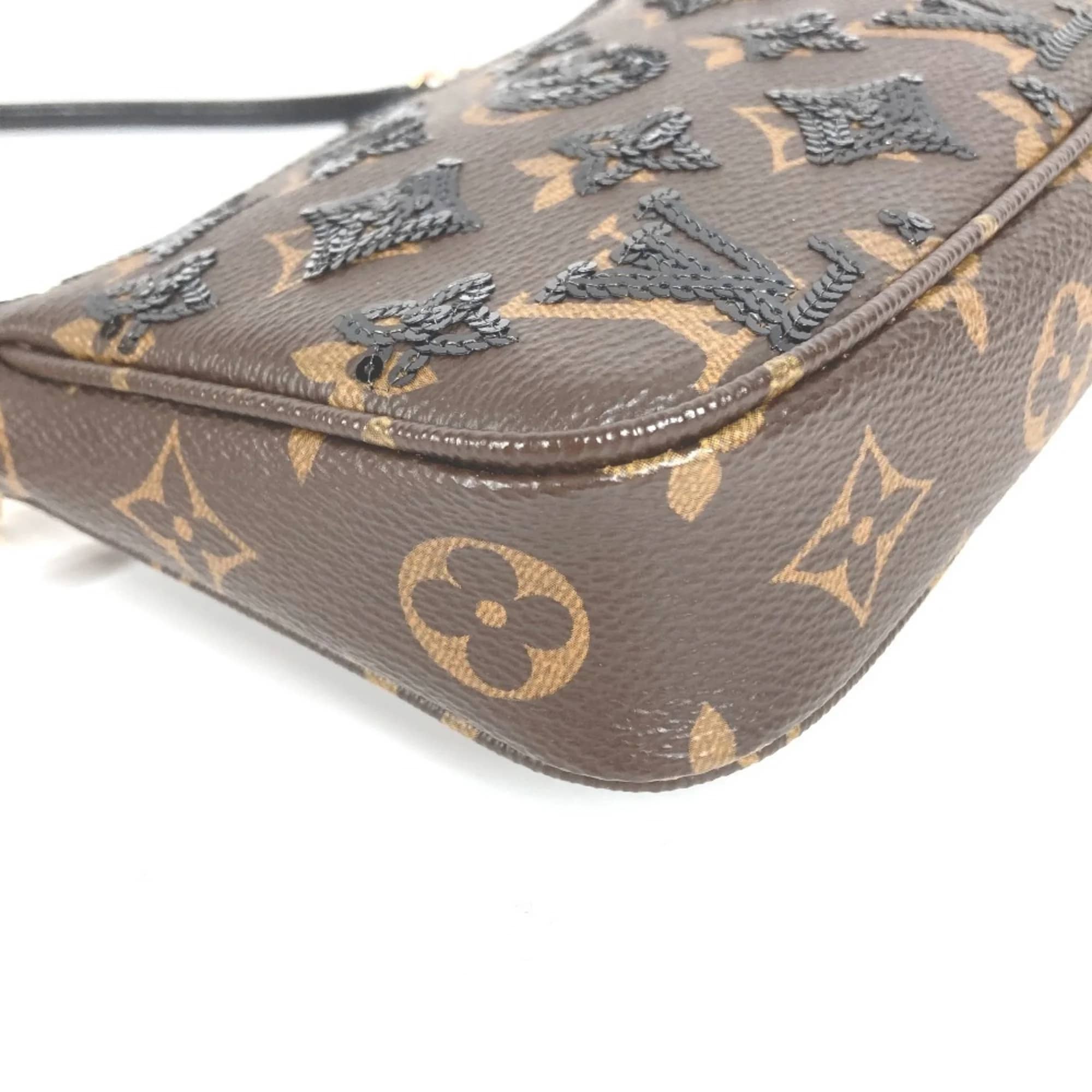 Louis Vuitton Pochette Accessoires Women's bags Mini Brown Damier Ebene Canvas New
