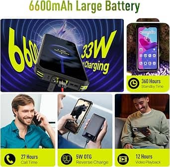 Ulefone Armor 22 Cell Phones Black 128GB Unlocked New