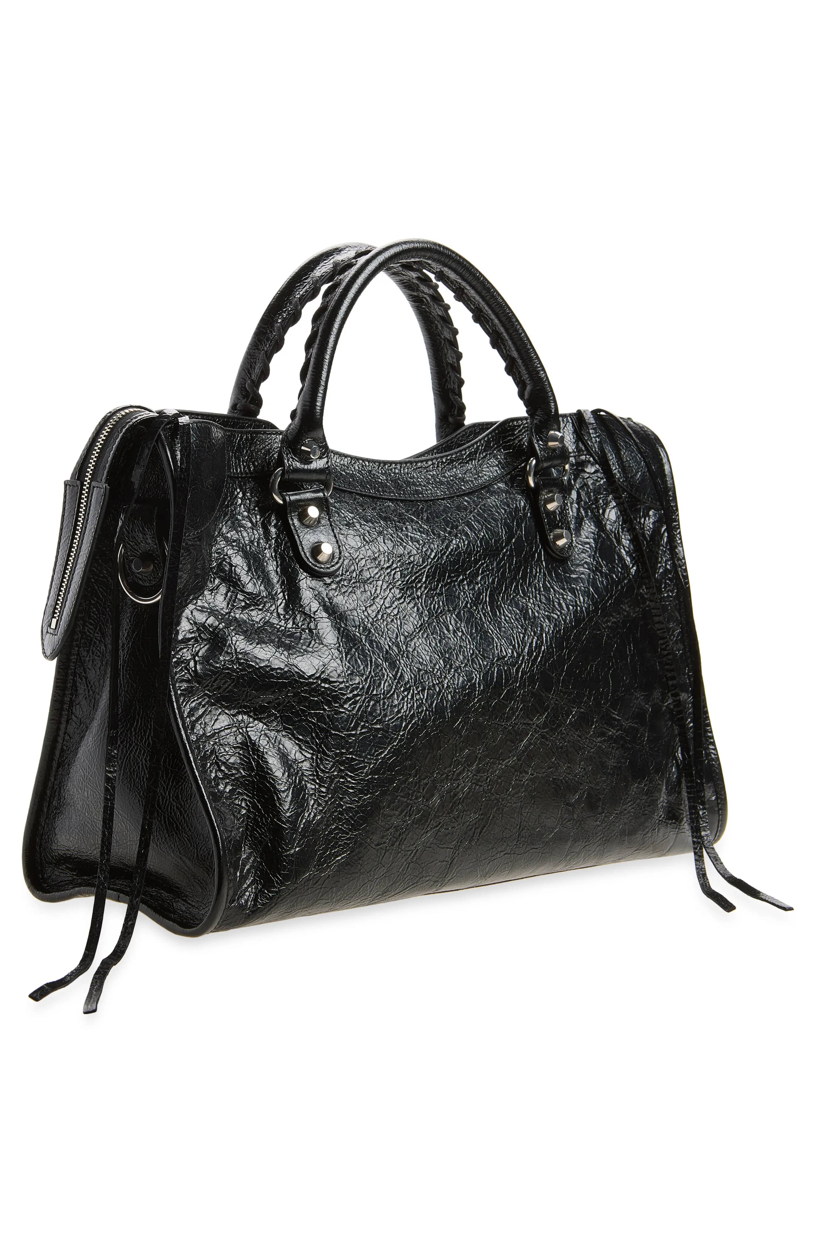Balenciaga Le City Top Handle Women's bags Small Green Leather Brass New
