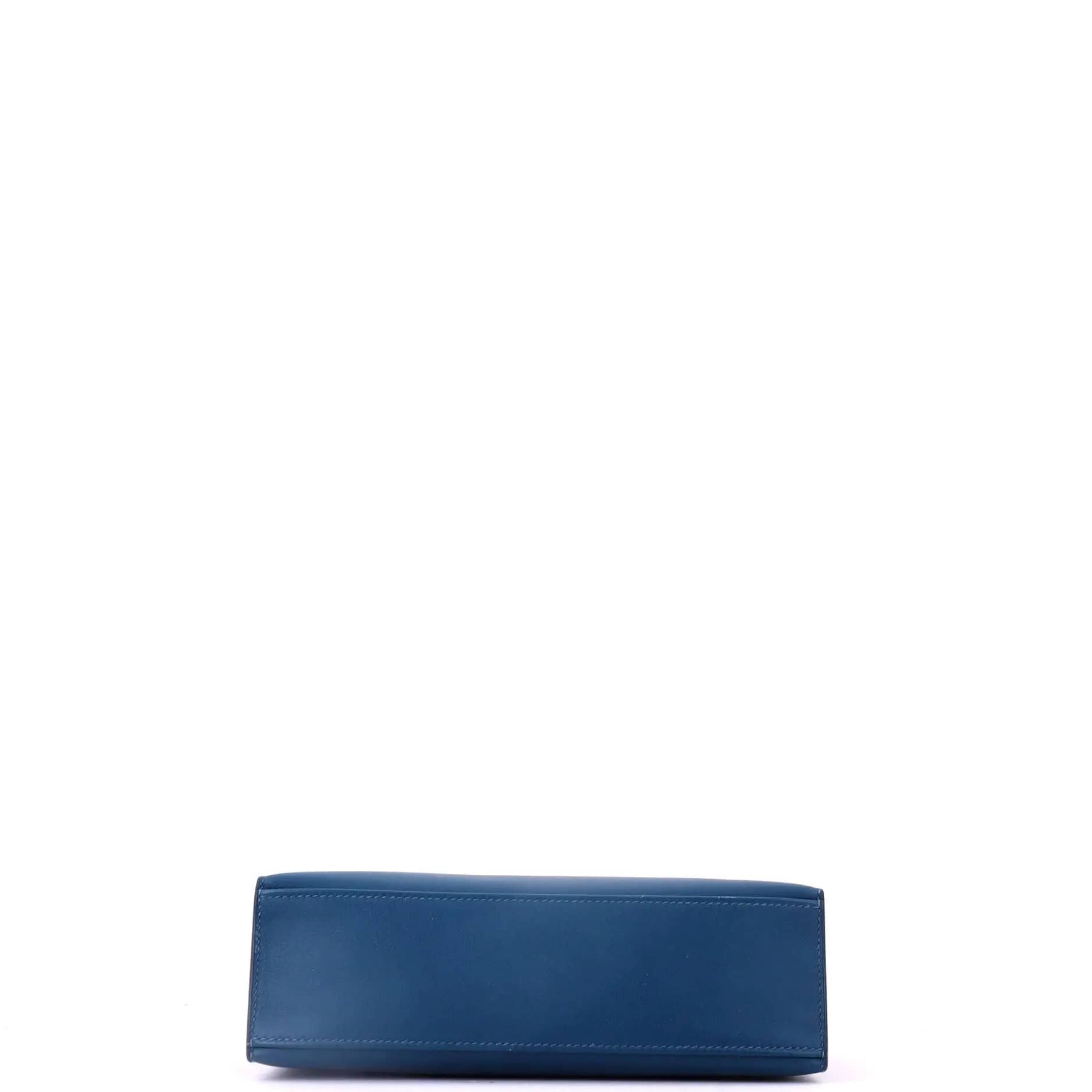 Hermès Kelly Pochette Women's bags Bleu Nuit Swift Palladium New