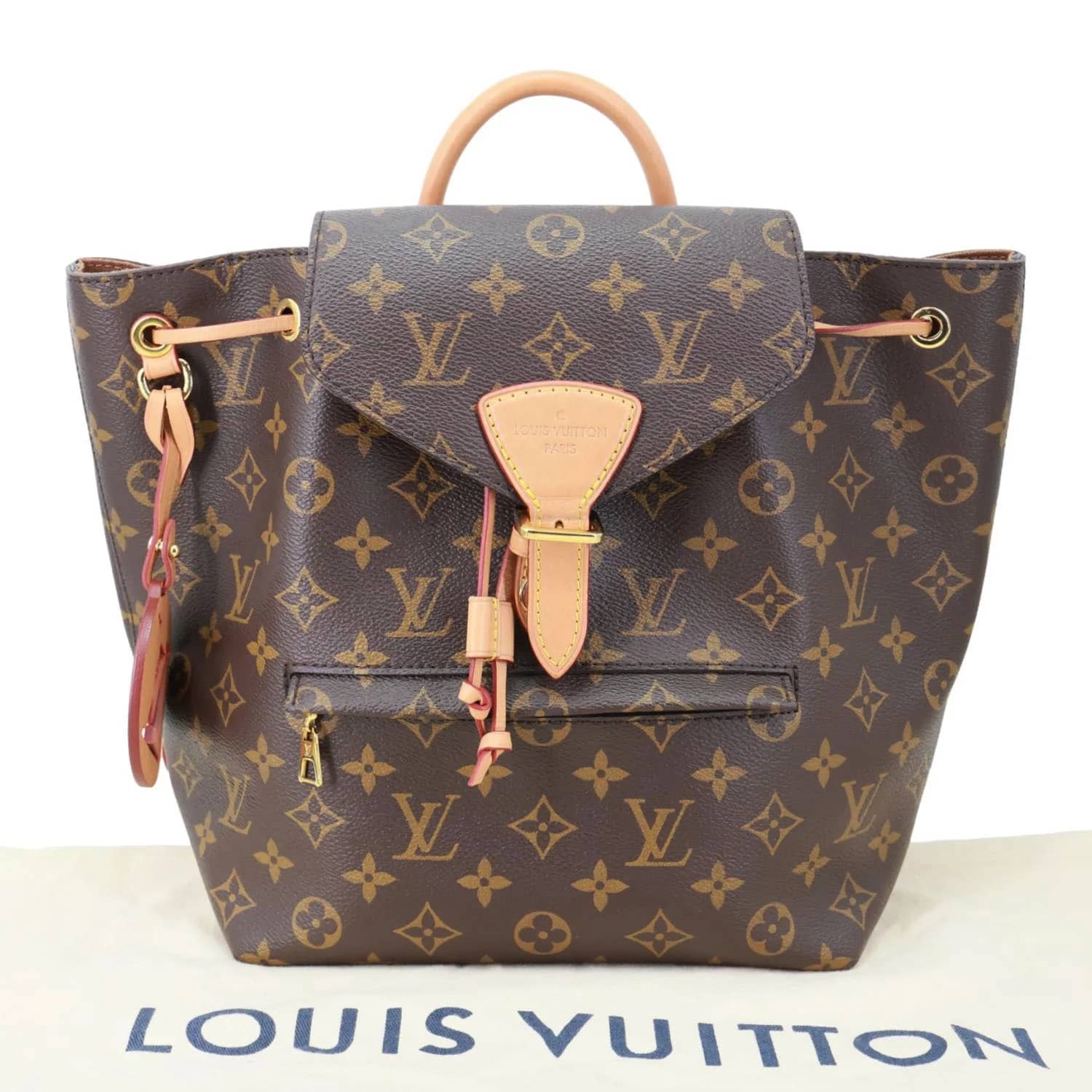 Louis Vuitton Montsouris Backpack Women's bags MM Brown Monogram Canvas New