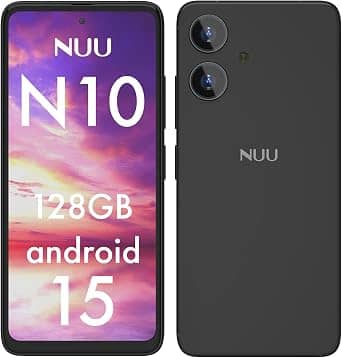 NUU N10 Cell Phones Black 128GB Unlocked New