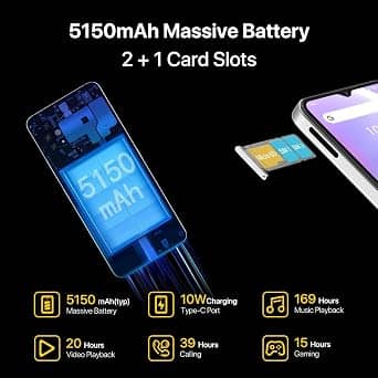 UMIDIGI A11 pro max Cell Phones Blue 128GB Unlocked New