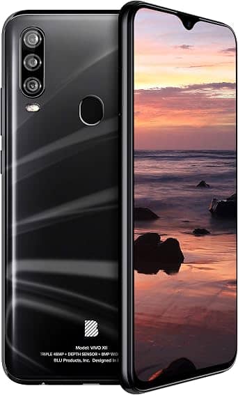 BLU Vivo XII Cell Phones Black 128GB Cricket New