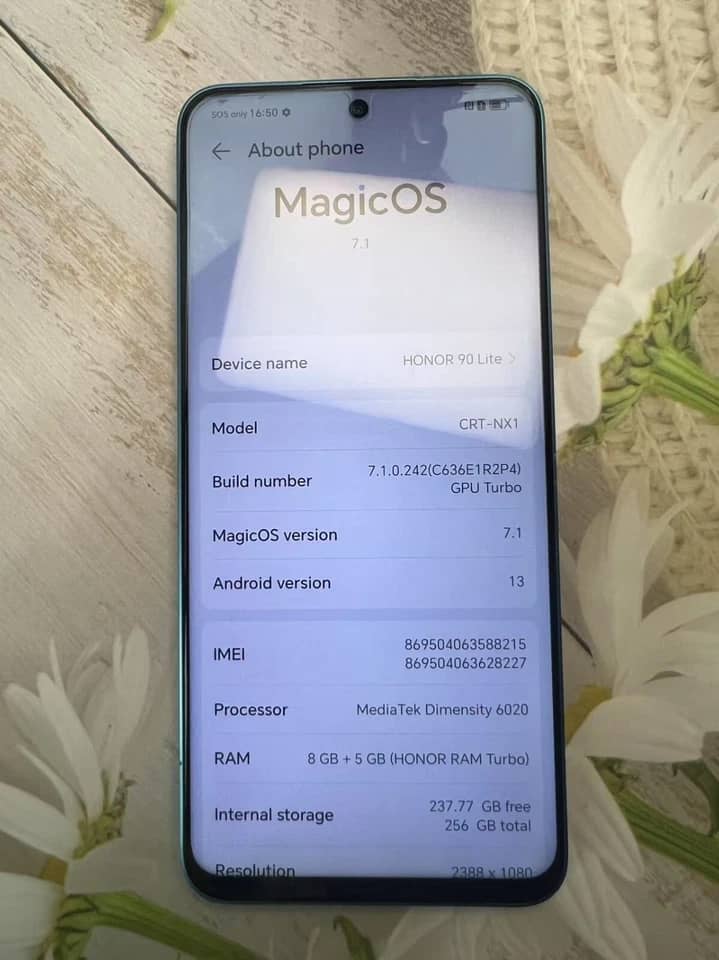 Honor 90 Lite Cell Phones Black 256GB Unlocked New