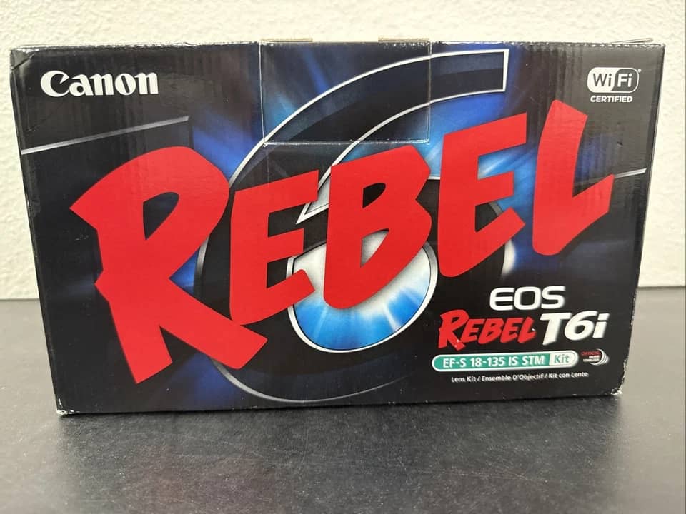 Canon EOS Rebel T6i Digital Cameras Black With Lens New