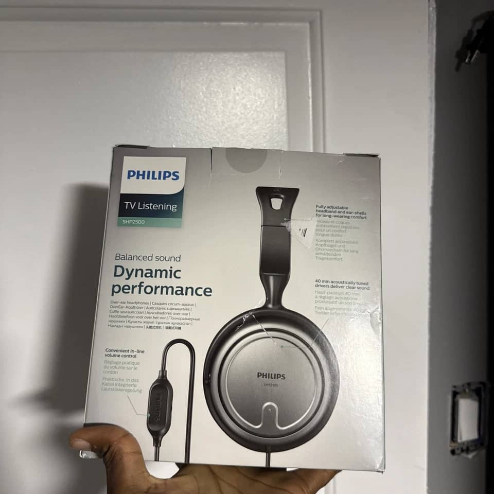 Philips SHP2500 Headphones & Earbuds Black New