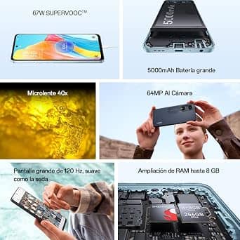 OPPO A98 (5G) Cell Phones Black 256GB Unlocked New