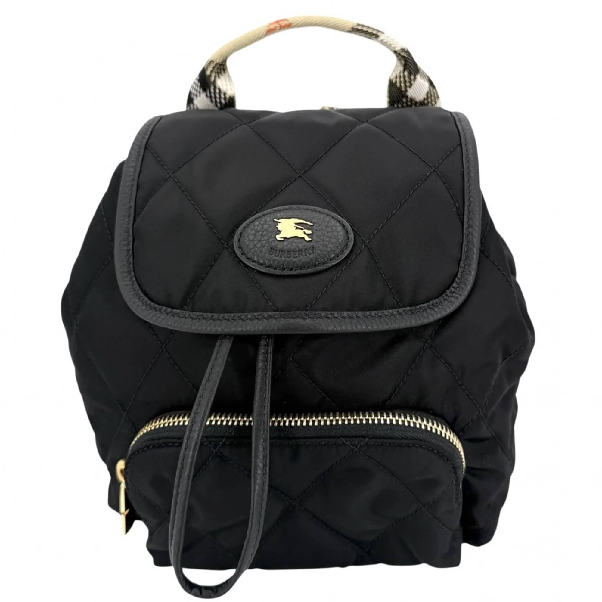 Burberry Horseshoe Backpack Women's bags Mini Beige nylon New