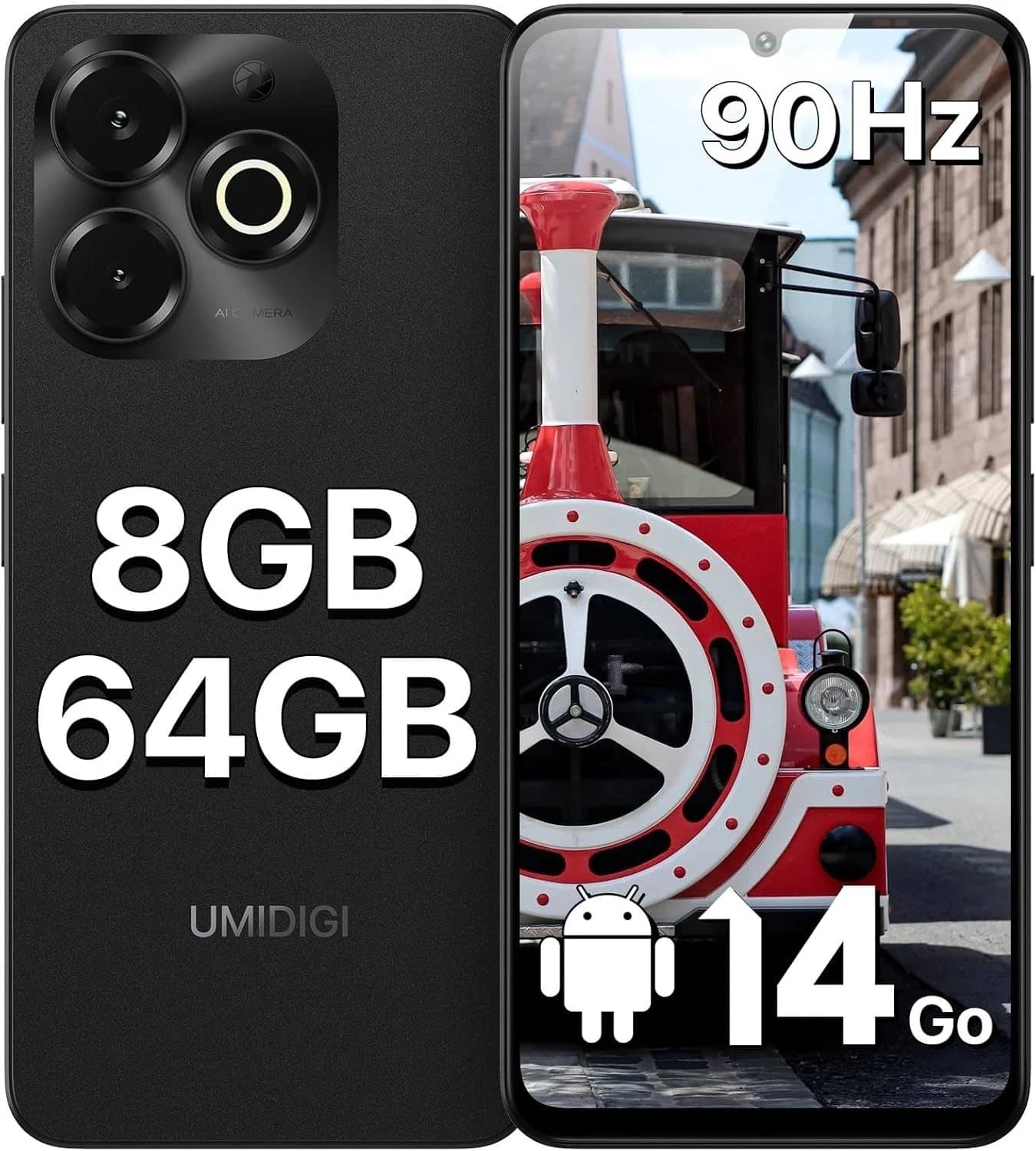 UMIDIGI G9X Cell Phones Black 64GB Unlocked Open Box
