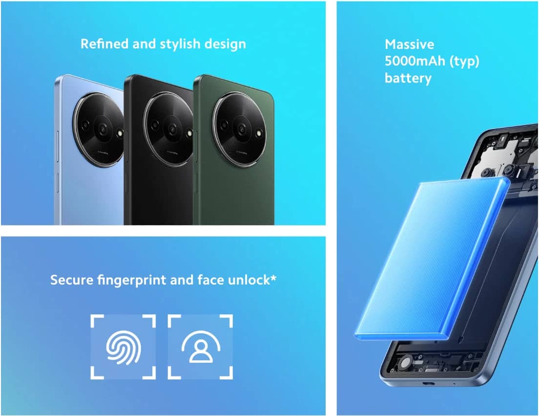 Xiaomi redmi a3 Cell Phones Black 128GB Unlocked New