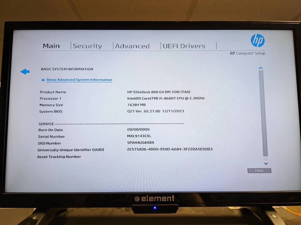HP EliteDesk 800 G4 Mini Computers 256GB 8GB Refurbished - Excellent