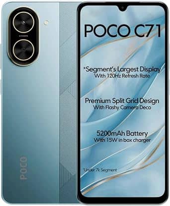 Xiaomi Poco C71 Cell Phones Black 64GB Unlocked New