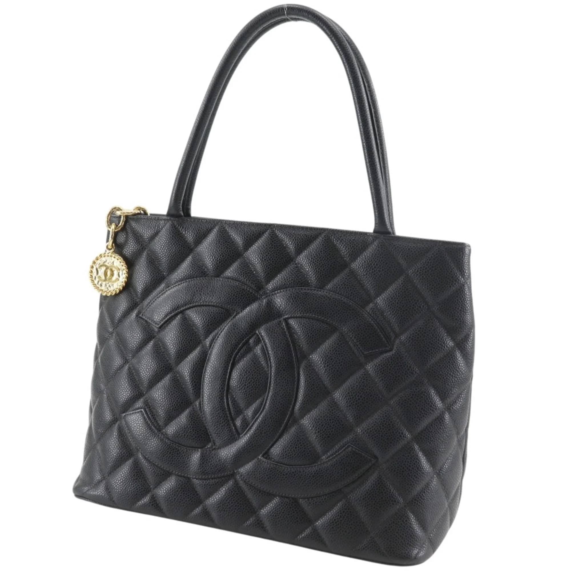 Chanel Medallion Tote Women's bags Black Quilted New