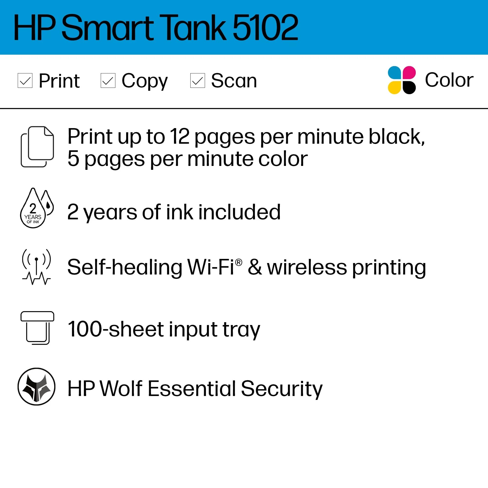 HP Smart Tank 5102 Printers New