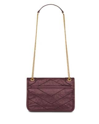 Saint Laurent Niki Shoulder Bag Women's bags Mini Black Vintage Leather Silver New