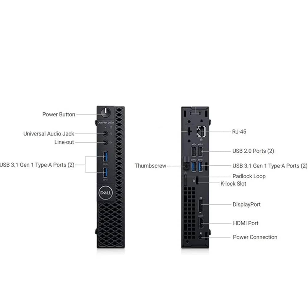 Dell OptiPlex Mini PC Computers 500GB 8GB Refurbished - Excellent