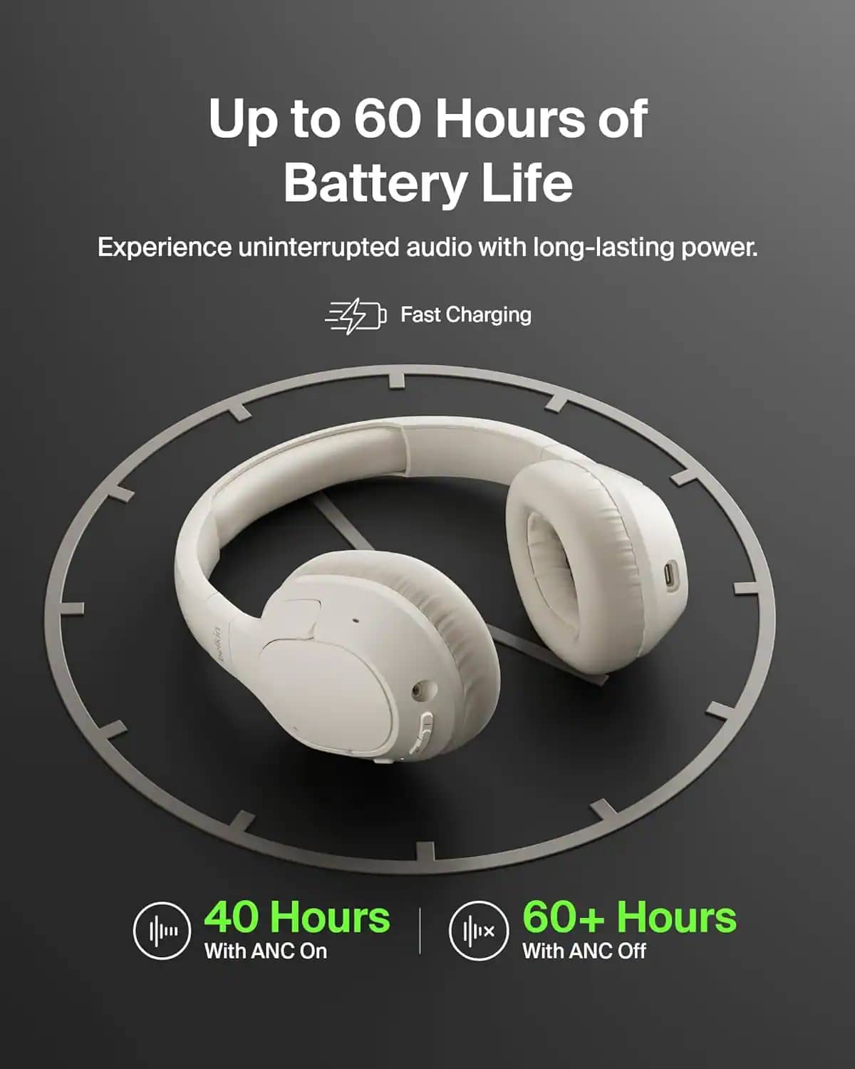 Belkin AUD008fqSA Headphones & Earbuds Sand New