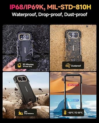 Ulefone Armor 27T Pro Cell Phones Black 256GB T-Mobile New