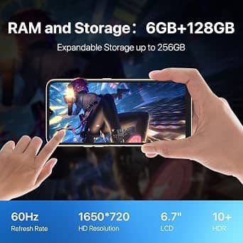 UMIDIGI power 7max Cell Phones Gold 128GB Unlocked New