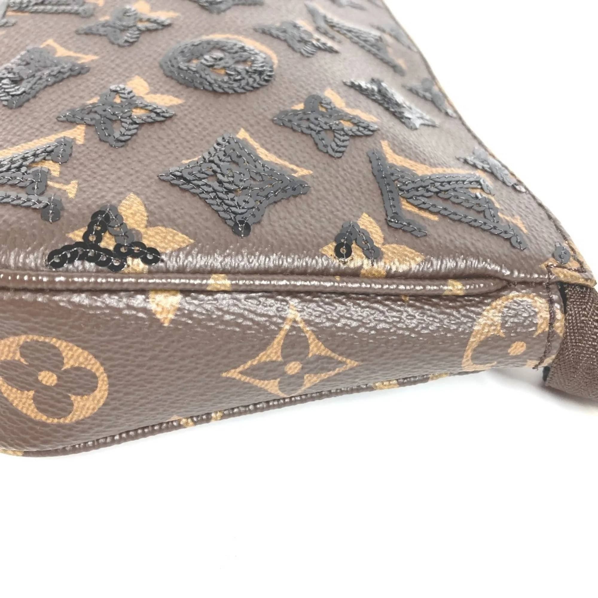 Louis Vuitton Pochette Accessoires Women's bags Mini Brown Damier Ebene Canvas New