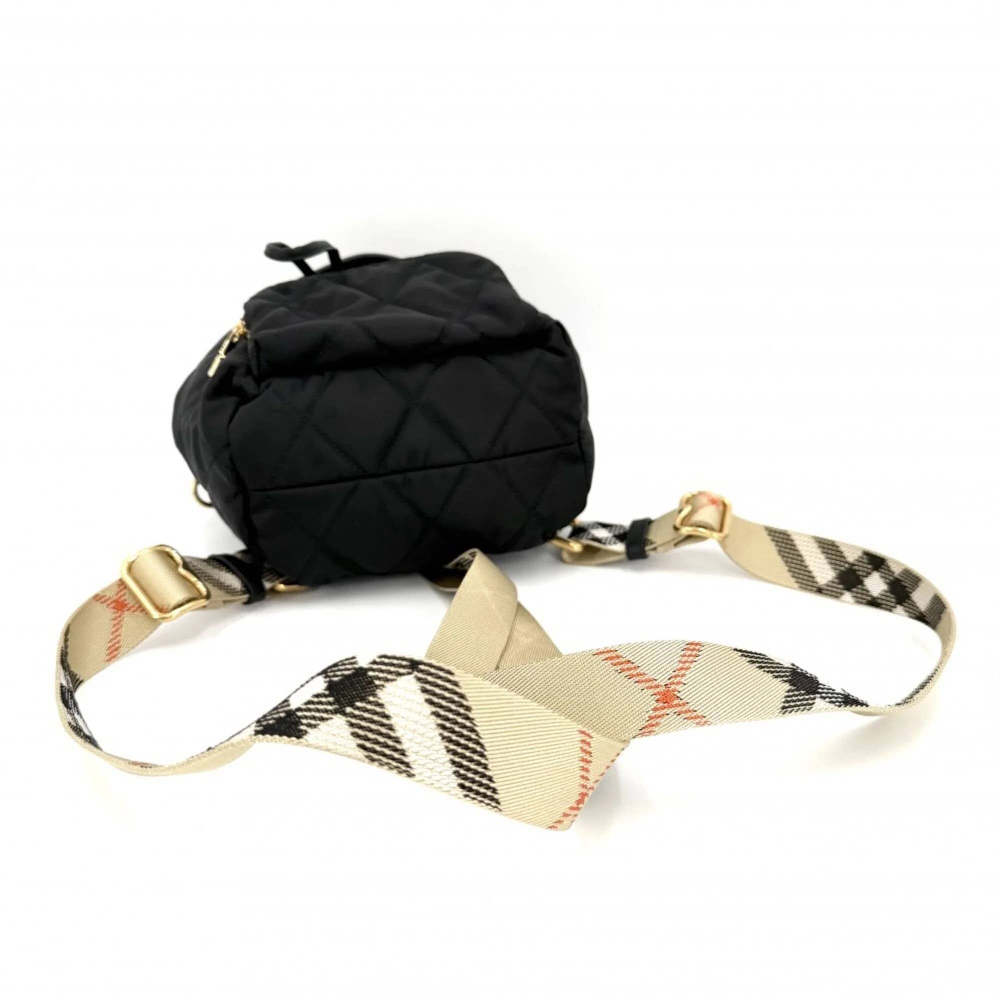 Burberry Horseshoe Backpack Women's bags Mini Beige nylon New