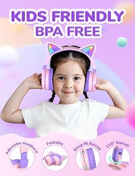 iClever Meow Cookies Headphones & Earbuds Pink New