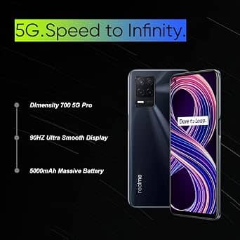 realme 8 5G Cell Phones Blue 64GB Unlocked New