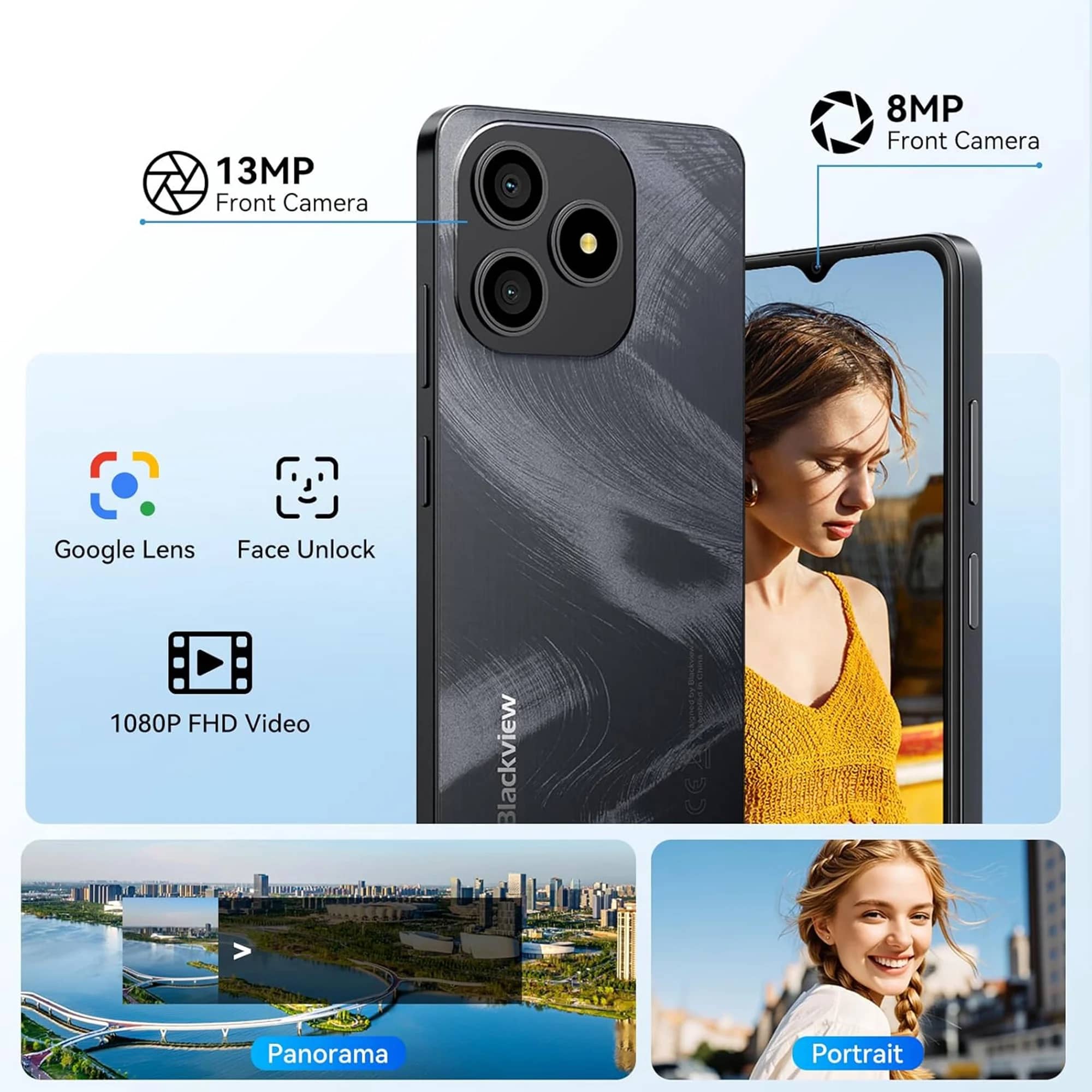 Blackview Wave 8C Cell Phones Blue 64GB Unlocked New