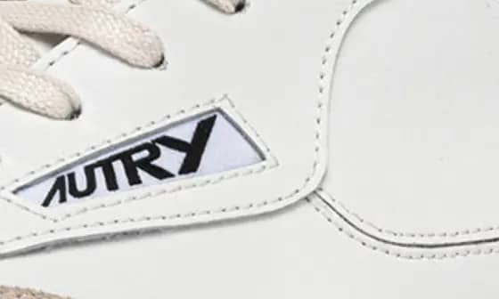 Autry Windscape Low Leather Sneaker Silver Full Size Run New