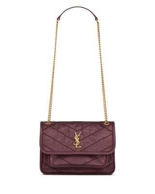 Saint Laurent Niki Shoulder Bag Women's bags Mini Black Vintage Leather Silver New