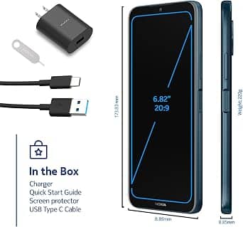 Nokia G50 Cell Phones Blue 128GB Unlocked New