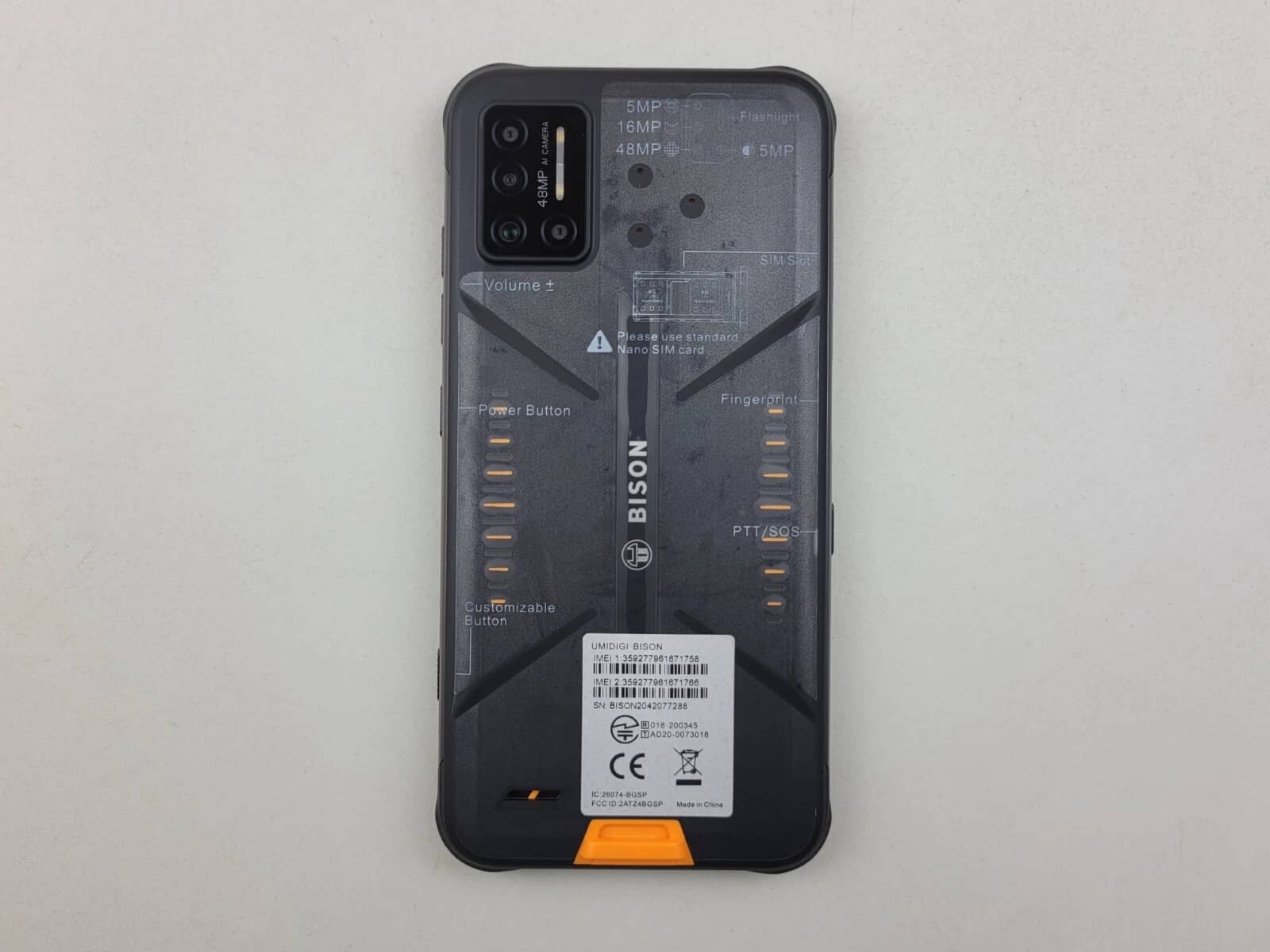 UMIDIGI BISON Cell Phones Orange 128GB T-Mobile New