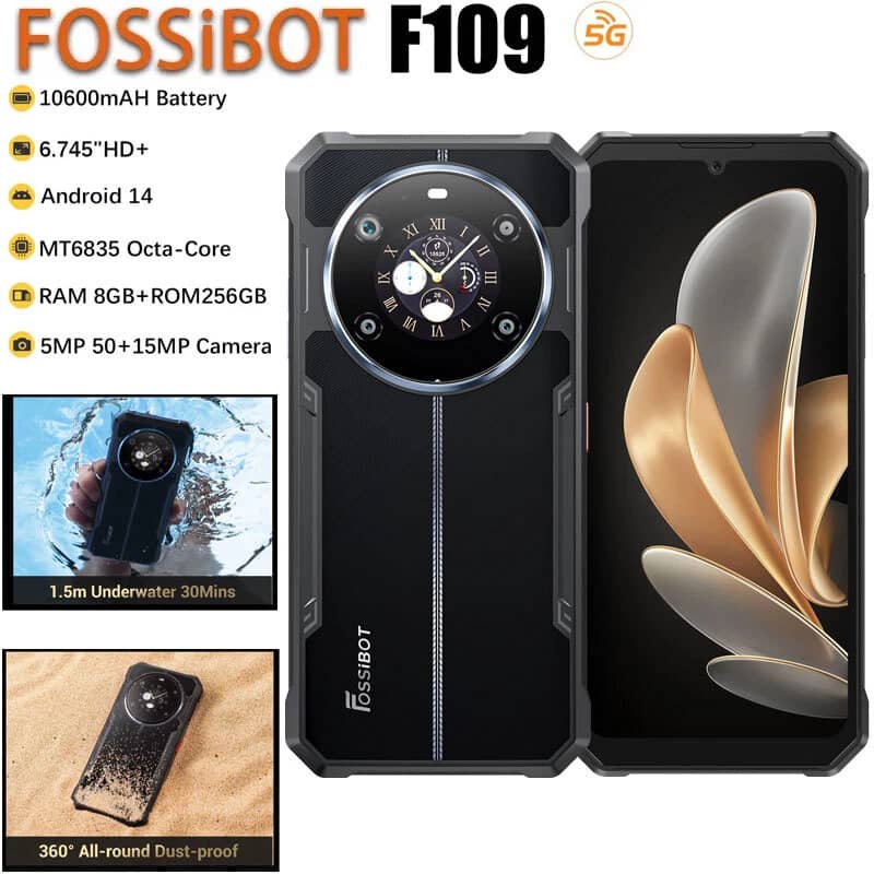 FOSSiBOT F109 Cell Phones Blue 256GB T-Mobile New