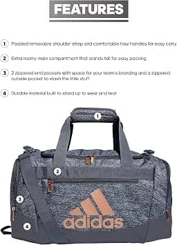 Adidas Defender Women's bags Defender 5 Duffel Bag Small Unspecified Polyester Gold New