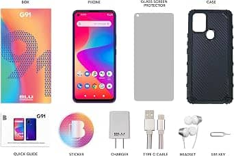 BLU G91 Cell Phones Purple 128GB Unlocked New