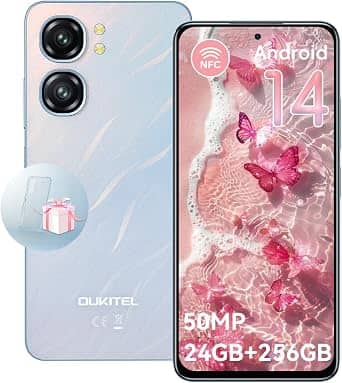OUKITEL C58 Pro Cell Phones Blue 256GB T-Mobile New
