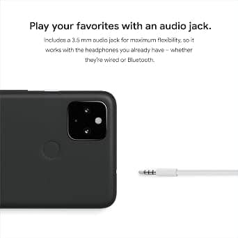 Google Pixel 4a 5G Cell Phones Black 128GB Unlocked New