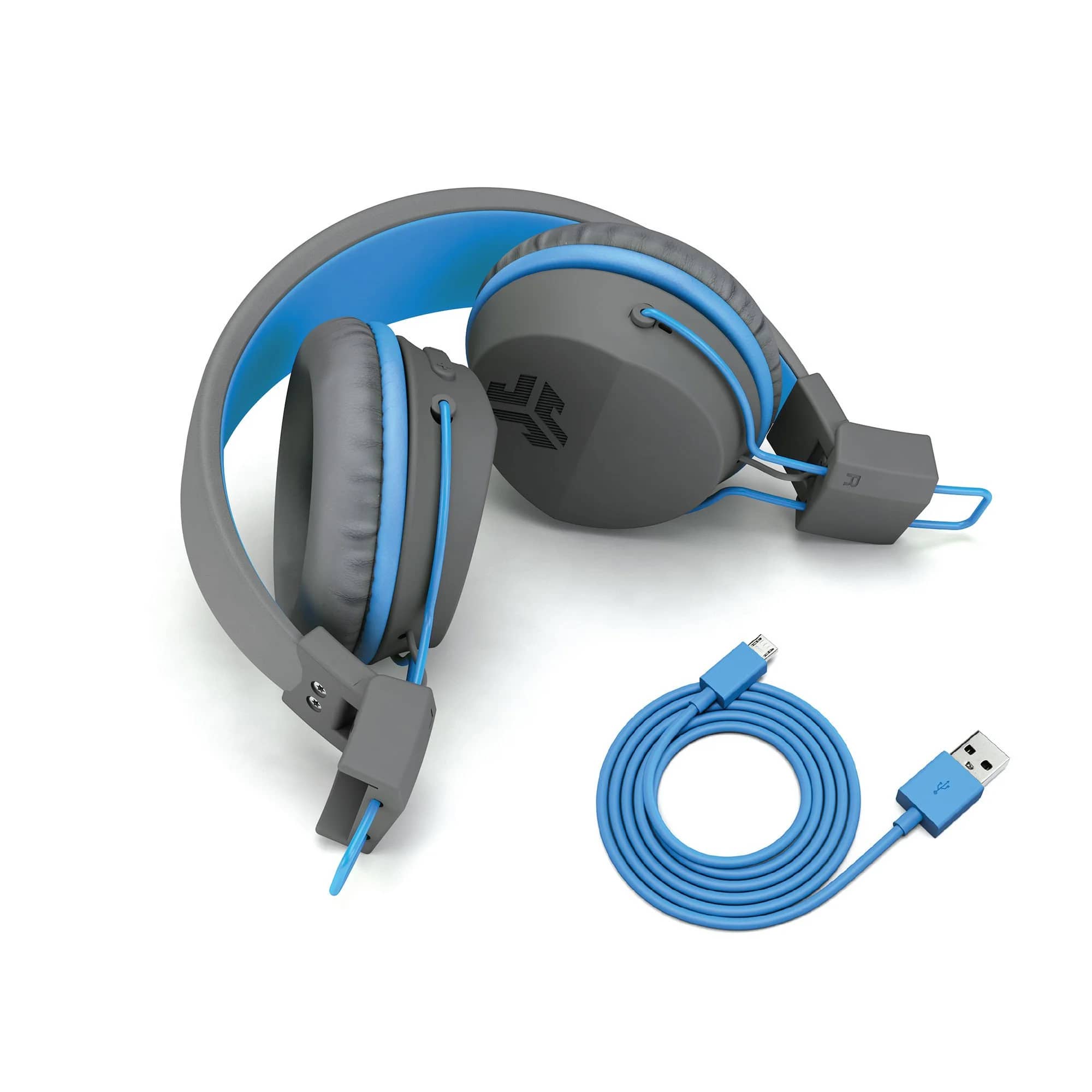 JLab NEONHPBT-GRYBLU Headphones & Earbuds Blue New