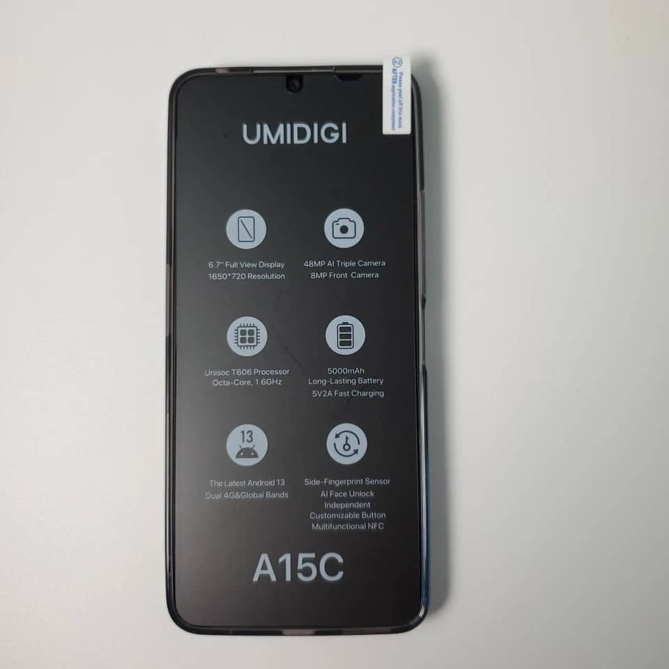 UMIDIGI A15C Cell Phones Black 128GB Unlocked New