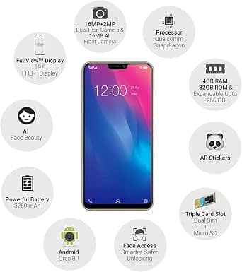 VIVO V9 Youth Cell Phones Gold 32GB Unlocked New