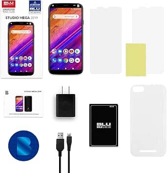BLU Studio Mega 2019 Cell Phones Black 32GB Unlocked New
