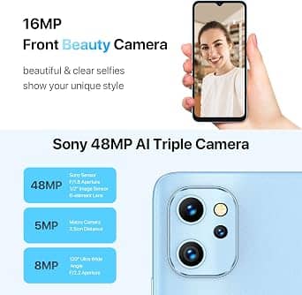 UMIDIGI F3S Cell Phones Blue 128GB Unlocked New