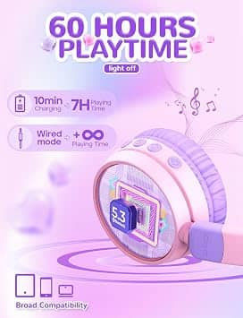iClever Meow Cookies Headphones & Earbuds Pink New